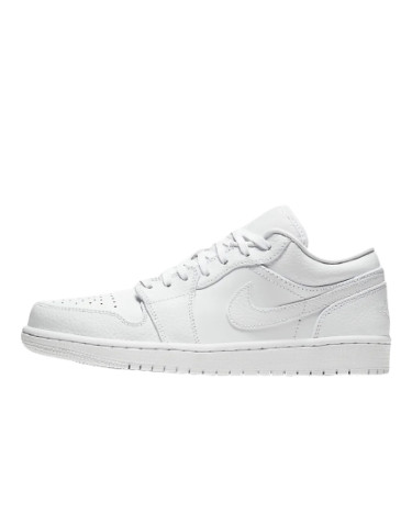 Jordan 1 Retro Low Triple White Tumbled Leather 553558-130