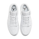 Jordan 1 Retro Low Triple White Tumbled Leather 553558-130