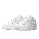 Jordan 1 Retro Low Triple White Tumbled Leather 553558-130