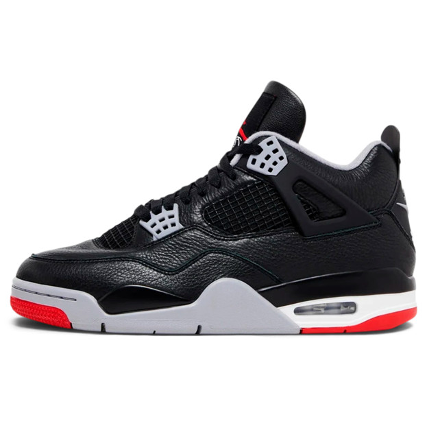 Jordan 4 Black Red Grey Winter с МЕХОМ