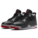 Jordan 4 Black Red Grey Winter с МЕХОМ