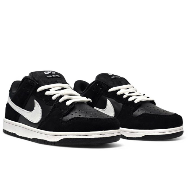 Nike SB Dunk Low Black White Two З ХУТРОМ