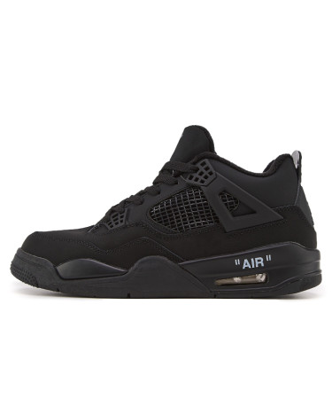 Jordan 4 Total Black With FUR