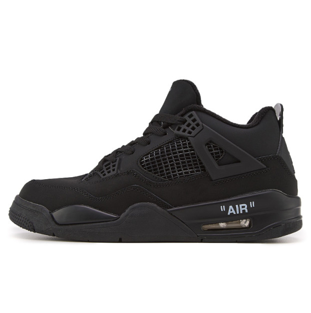 Jordan 4 Total Black With FUR