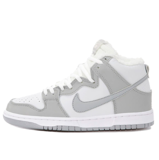 Nike SB Dunk High Grey White Winter FUR