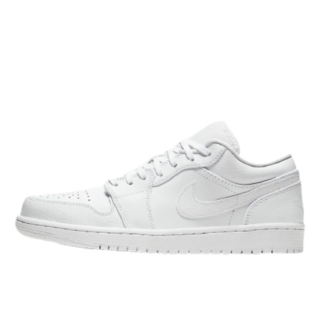 Jordan 1 Retro Low Triple White Tumbled Leather 553558-130