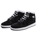 Jordan 1 Retro Mid Black White Winter С МЕХОМ