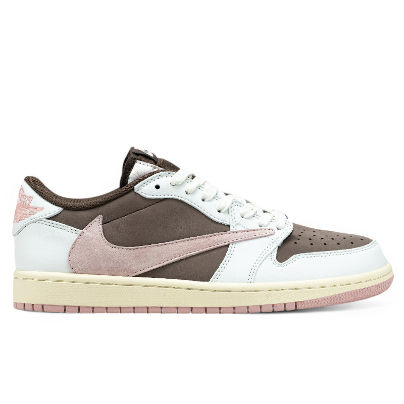 Jordan 1 Low x Travis Scott White Brown Pink Купити оригінал в
