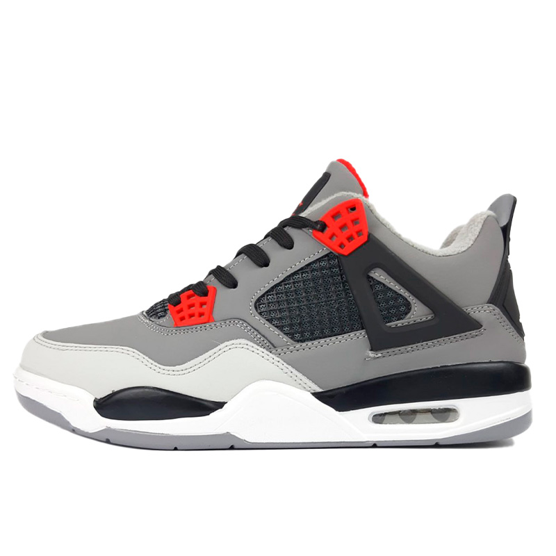Grey red jordans sale