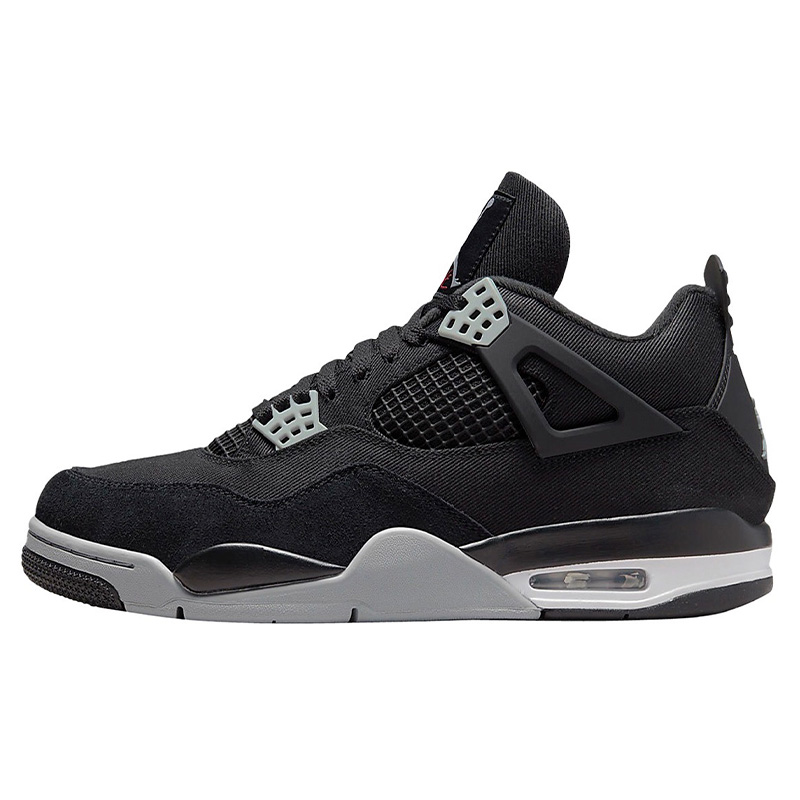 Gray suede jordan 4 top